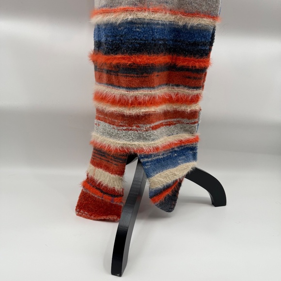 Fashion Nova Dress Women Large NEW Fave Sweater Maxi Orange Combo Long Sleeve - Picture 8 of 15